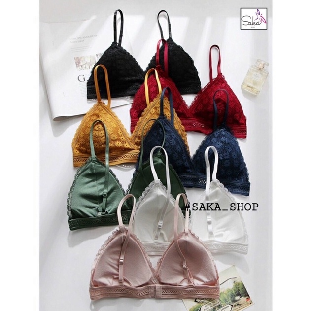 Áo ngực không gọng kèm mút ren hoa loại đẹp