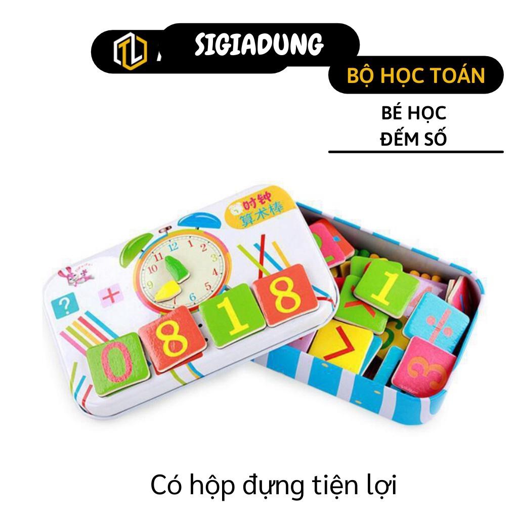 [SGD] Bộ Học Tính Toán - Bộ Que Tính Gỗ Và Thẻ Ghép Số Học Phép Tính Tư Duy Cho Bé 5547