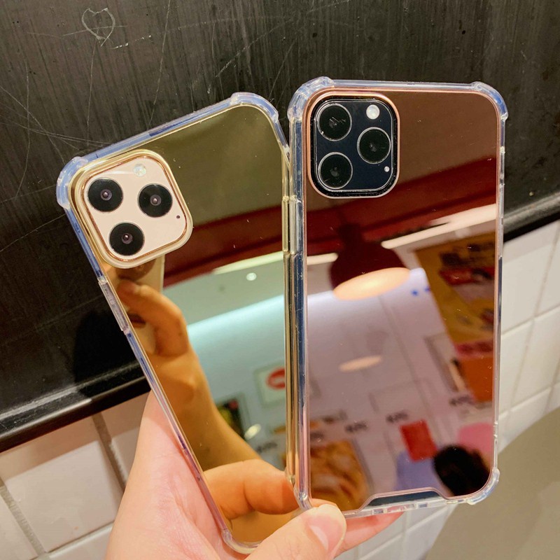 Ốp điện thoại tráng gương silicon cho iPhone 6 7 8 plus XR XS max 11 pro