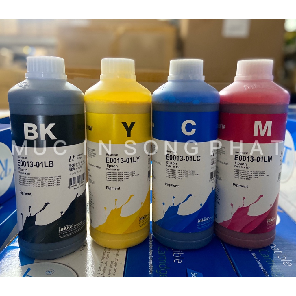 Mực in Pigment Epson Inktec Hàn Quốc 1 Lít - giá tính trên 1 chai