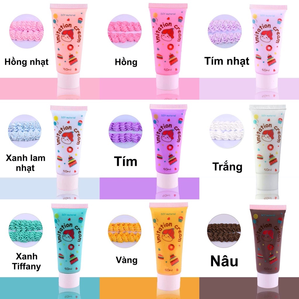 Set DIY trang trí ốp điện thoại tự làm, khung ảnh, gương, kẹp tóc (tùy chọn màu kem keo và charms)