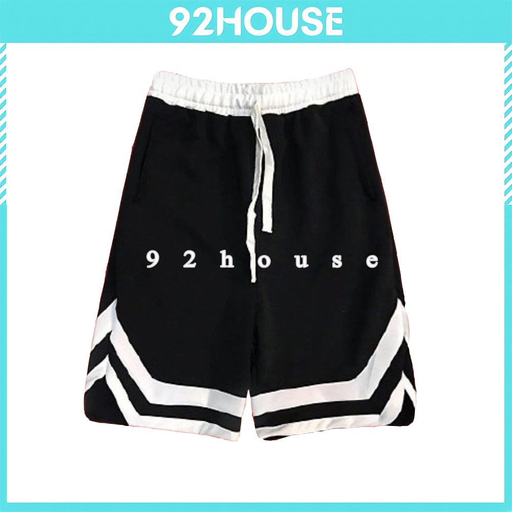 Quần short thun unisex bóng chày chữ V nam nữ phong cách ulzzang / Quần đùi thể thao form rộng