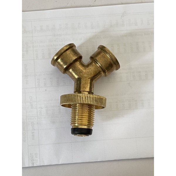 Y đồng chia 2 van gas