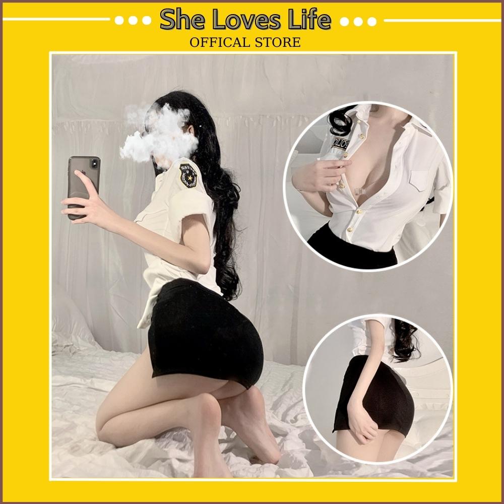 Đồ Ngủ Sexy cosplay Cảnh sát Quyến Rũ Gợi cảm