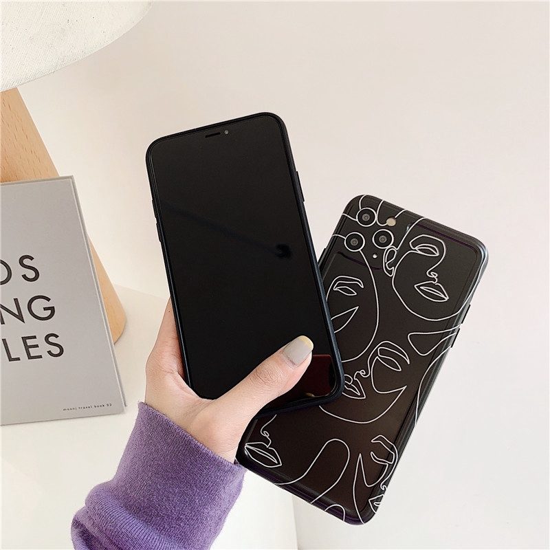 Ốp điện thoại TPU in hình chân dung nghệ thuật cho iPhone 12 iPhone 11 Pro MAX 7 8 Plus XR XS MAX SE 2020