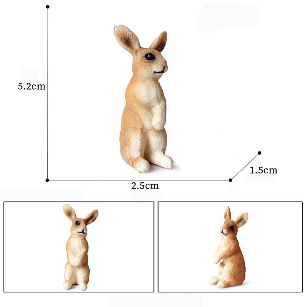 Layor1 Đồ Chơi Mô Hình Thỏ Hoang Dã Sống Động Thích Hợp Làm Quà Tặng Cho Bé
