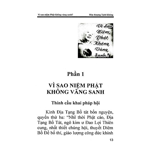 Sách - Vì Sao Niệm Phật Không Vãng Sanh - Hòa Thượng Tịnh Không