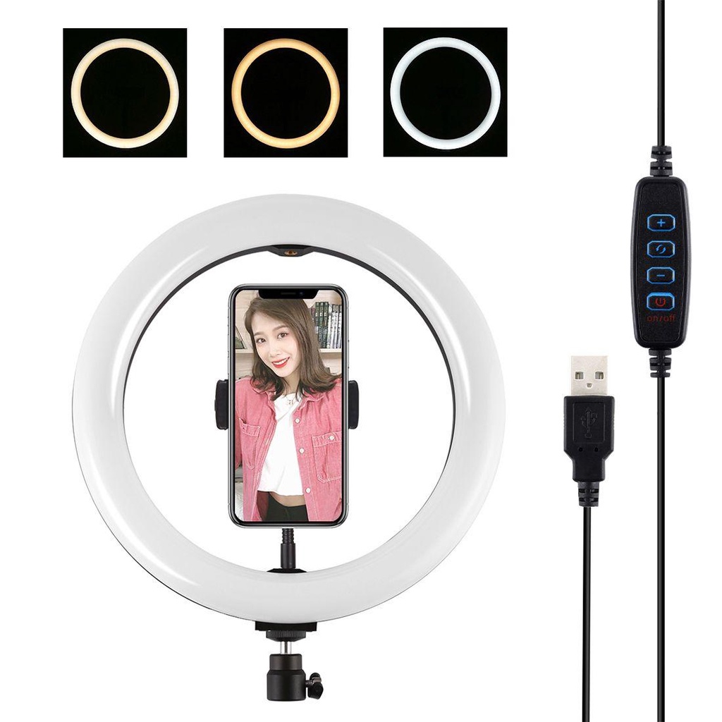 Vòng Đèn LED Zaijie 24 10.2 inch Bề Mặt Cong Chuyên Dụng Cho Tik Tok Youtube
