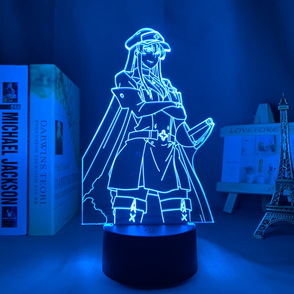 Đèn LED 3d Hình Anime Akame Ga Kill Esdeath Quà Tặng Sinh Nhật