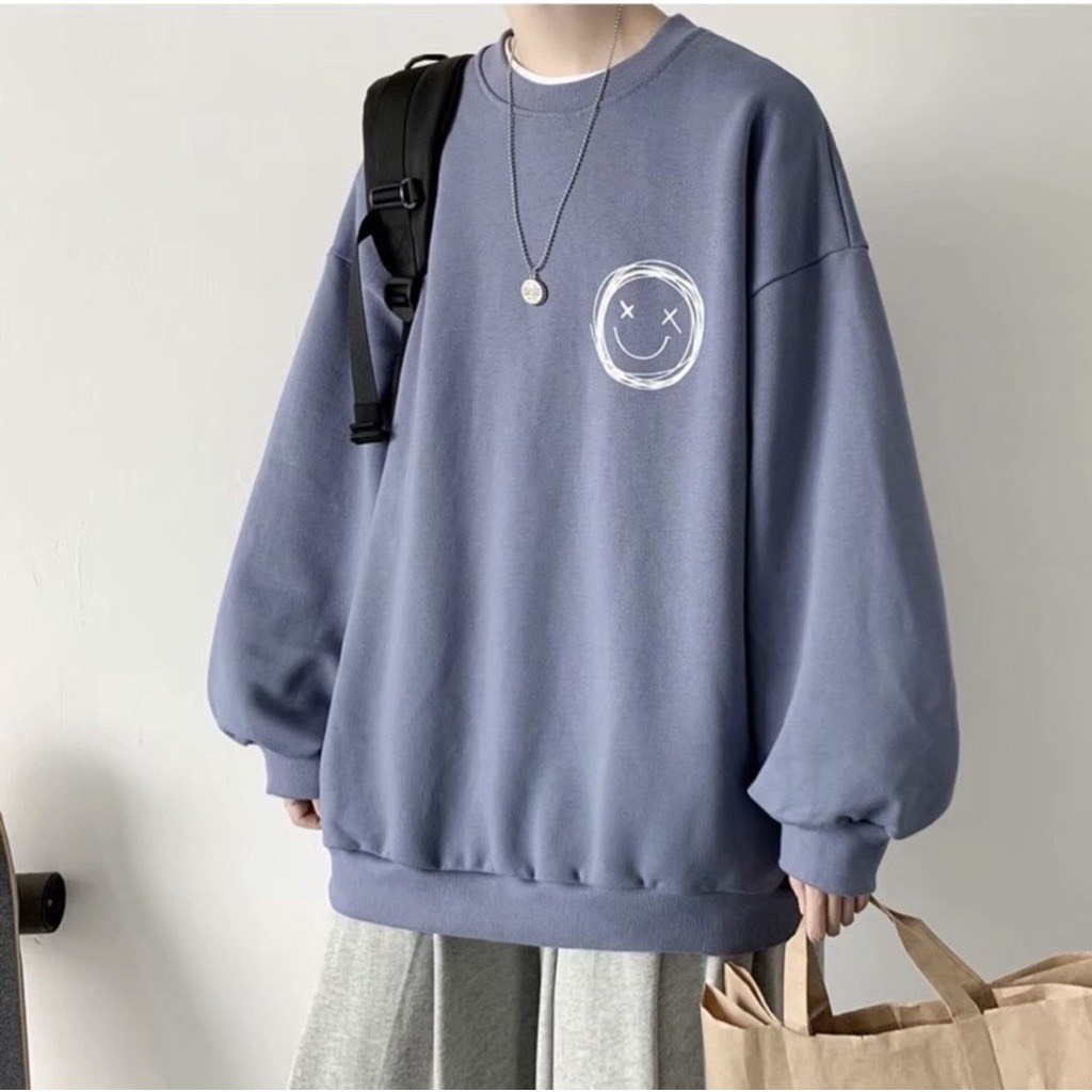 Áo nỉ , áo sweater in hình icon mặt cười form unisex cho cả nam nữ | BigBuy360 - bigbuy360.vn