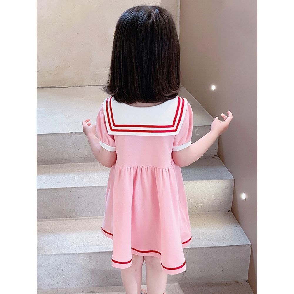 Đầm Cổ Thủy Thủ Thời Trang Mùa Hè Phong Cách Phương Tây Mùa Hè Hàng Mới Dành Cho Bé Gái 2023