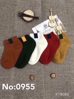 Combo 5 đôi tất7 màu cho bé