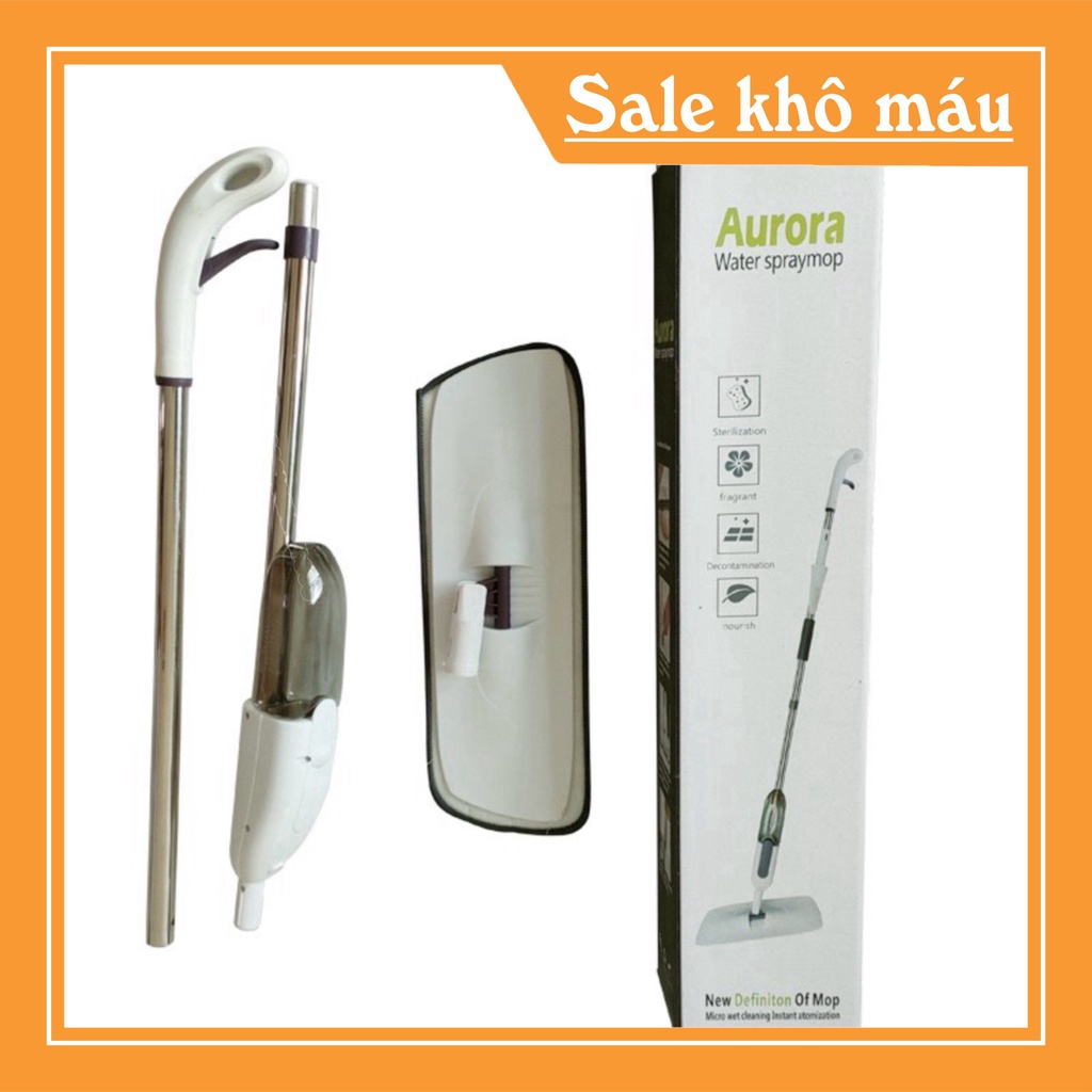 [FREE SHIP] Chổi lau nhà thông minh phun sương đầu xoay 360 độ kèm bình xịt nước lau sàn  Aurora