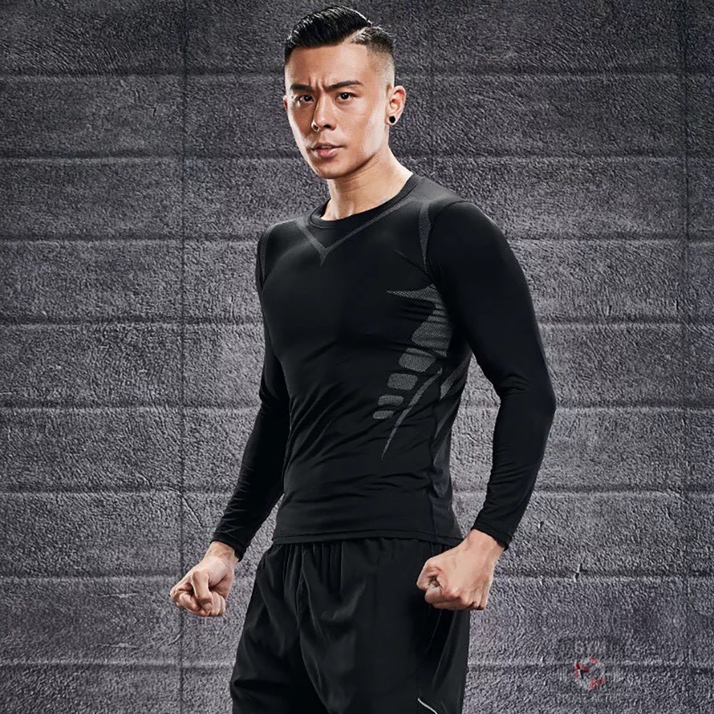 Áo giữ nhiệt nam thể thao tập gym ôm body thun poly spandex 4 chiều