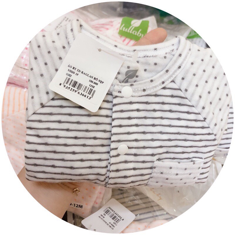 áo cotton raglan 2 lớp Lullaby siêu mềm ấm