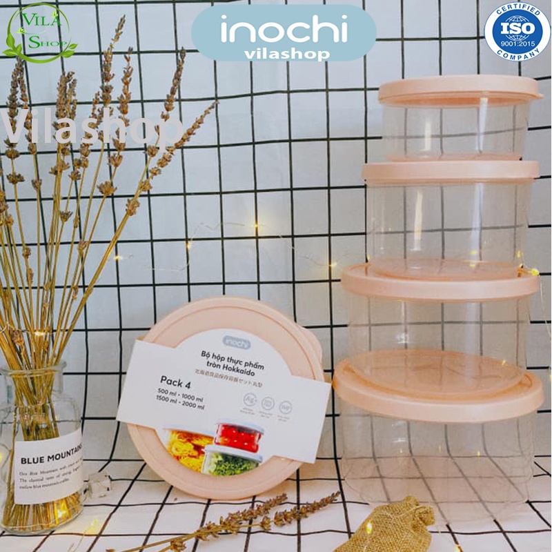 [ Bộ 6 Hộp ] Hộp Đựng Thực Phẩm, Hộp Nhựa Bảo Quản Đồ Tươi Inochi, Sử Dụng An Toàn Trong Ngăn Đông Và Lò Vi Sóng
