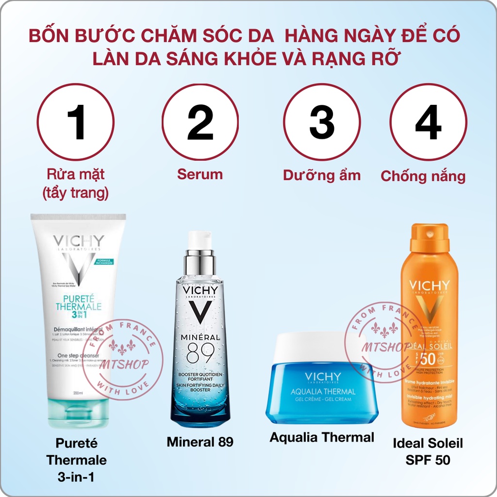 VICHY Kem / Gel Dưỡng Ẩm Ngày Aqualia Thermal (15mL): Phục Hồi Sâu, Giữ Da Mềm Mịn & Ẩm Mượt Suốt 48h [Nội địa Pháp]