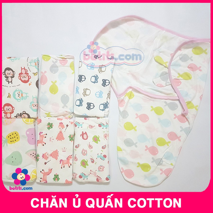 Chăn Ủ Quấn Cotton - Chăn Ủ Kén Cotton Cho Bé Sơ Sinh - BTT00709