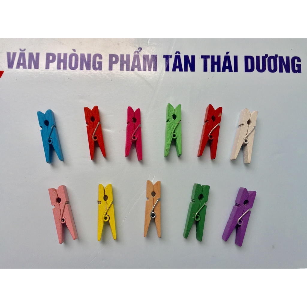 SET 50 CÁI KẸP GỖ, KẸP ẢNH CÁC MÀU