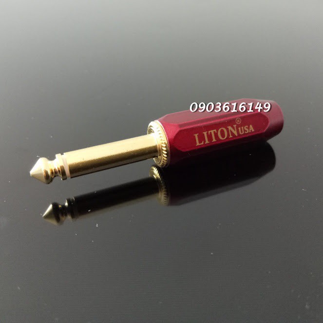 Đầu hàn Jack 6ly | 6.5mm Liton thẳng đỏ ( 1 cái )