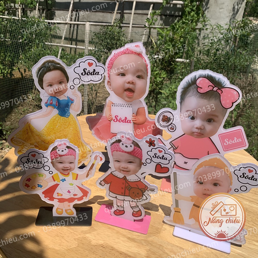 Thiết kế hình Chibi trang trí tiệc sinh nhật, happy birthday, thôi nôi, đầy tháng theo yêu cầu cho bé trai, bé gái