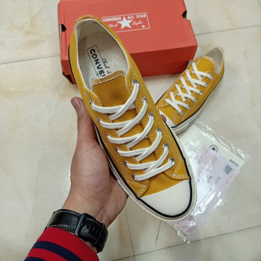 Giày sneaker converse 1970s màu vàng nam nữ cổ thấp