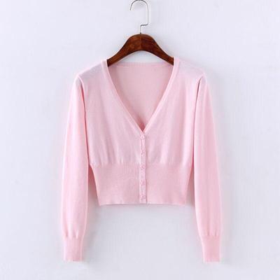 Áo Khoác Cardigan Dệt Kim Cổ Chữ V Thời Trang Cho Nữ