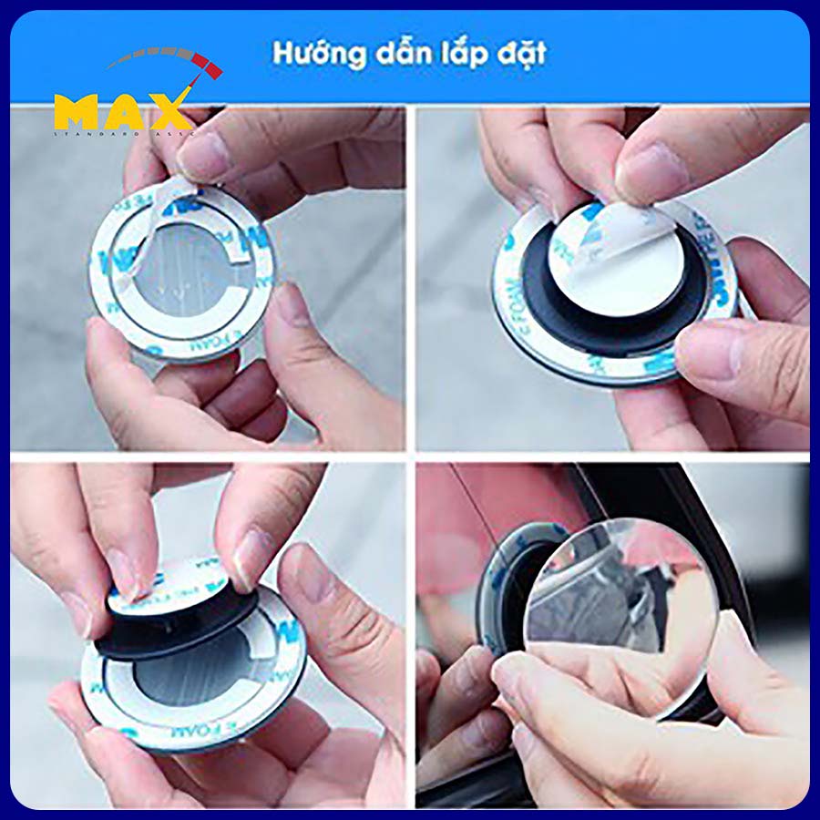 Gương Cầu Xóa Điểm Mù MAX STORE Chất Liệu Thủy Tinh Cao Cấp Giúp Quan Sát Sau Xe Dễ Dàng 4,9cm