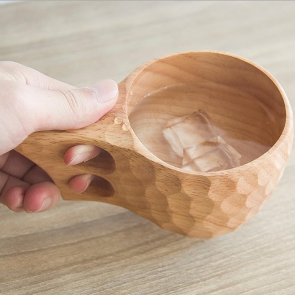 Shanrong Cốc Uống Cà Phê Bằng Gỗ Tự Nhiên Có Tay Cầm Tiện Dụng