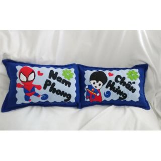 Cặp gối handmade siêu nhân và người nhện
