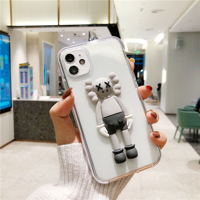 vivo 1609 1606 1611 1610 1601 1603 1716 1723 1718 1726 1713 1714 Transparent fashion mobile phone case kaws Simplicity Creative silicone mobile phone case Soft shell of stereo cartoon mobile phone