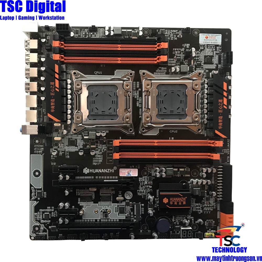 Motherboard Intel HUANANZHI X79-8D Dual CPU LGA 2011 E5-2689 E5-2670 V2 DDR3 1333/1600/1866MHz E-ATX