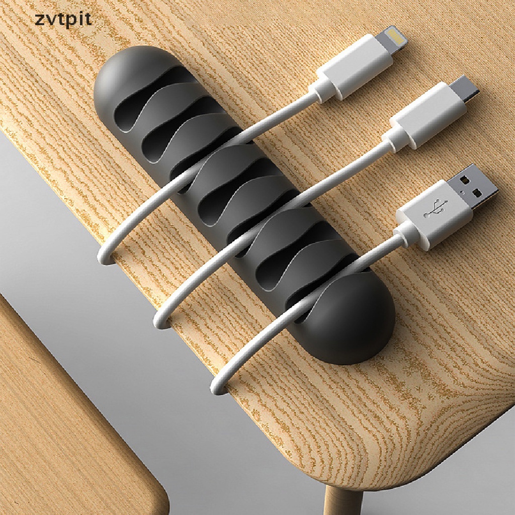 [ZVPT] Cable Winder Earphone Cable Organizer Wire Storage Silicon Charger Holder Clips DSF