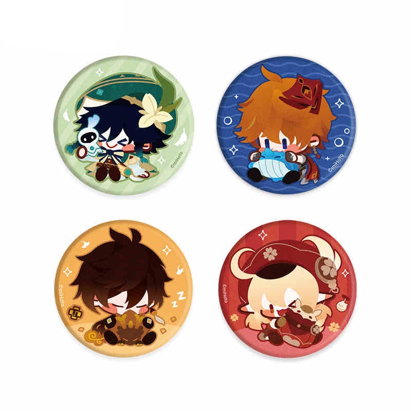 Huy hiệu IN HÌNH Genshin Impact game chibi xinh xắn