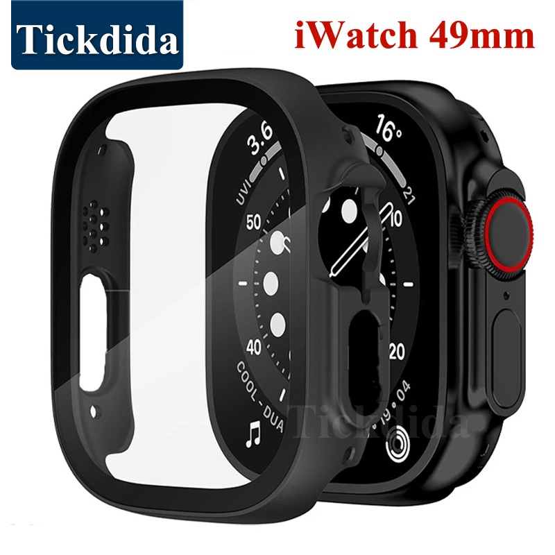 Ốp Lưng + KíNh CườNg LựC BảO Vệ MàN HìNh Cho ĐồNg Hồ Apple iWatch Series 8 7 6 45mm 44mm 49mm