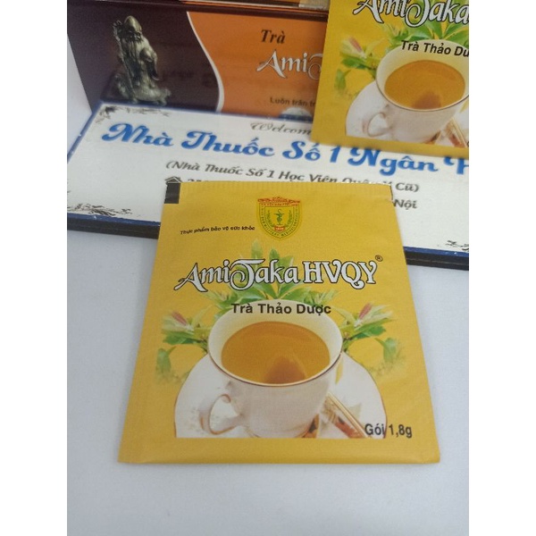 Trà Amitaka  Học Viện Quân Y giúp bền vững thành mạch, giảm mỡ máu, giảm nguy cơ xơ vữa động mạch - hộp 20 gói túi lọc