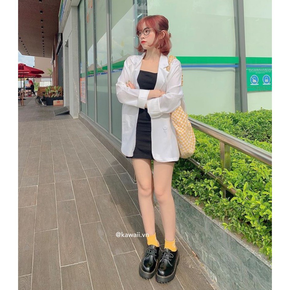 ulzzang [Có sẵn] Giày ALLEY OXFORDS bằng da thắt dây cao cấp (Ảnh thật shop tự chụp) | BigBuy360 - bigbuy360.vn