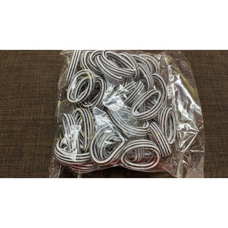 Set 10 Chun buộc tóc sọc kẻ đen trắng đơn giản