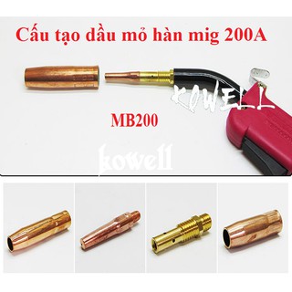 Dây hàn mig MB200 Mỏ hàn mig 200A