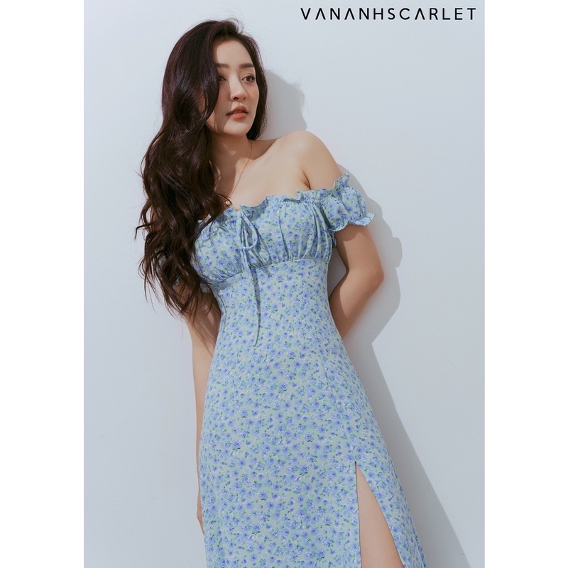 Đầm hoa nhí VANANHSCARLET, bèo nhún có dây rút 350K lúc mua 750K còn mới 99,99%