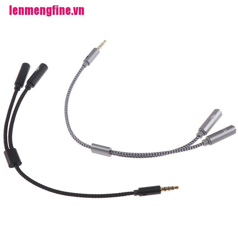 Đầu Chia Tai Nghe Leme 3.5mm 1 Male Sang 2 Female Jack Mic Y