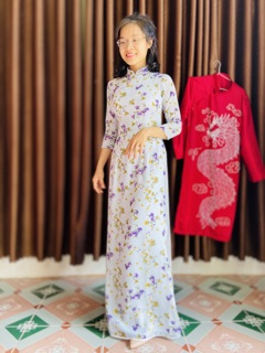 Áo dài hoa nhí