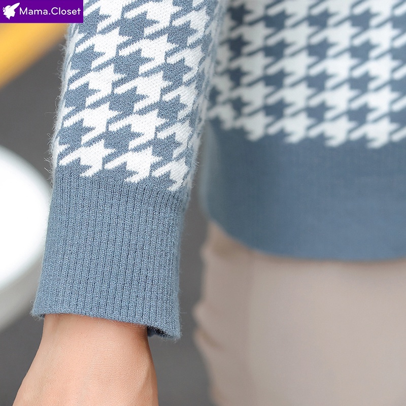 #YY6605 ÁO LEN CỔ TRÒN DÀI TAY ĐÓNG CÚC ĐỒ THU ĐÔNG, DÀNH CHO MẸ, CHO NGƯỜI TRUNG NIÊN HÀNG QUẢNG CHÂU MỚI HOT 2021 | BigBuy360 - bigbuy360.vn