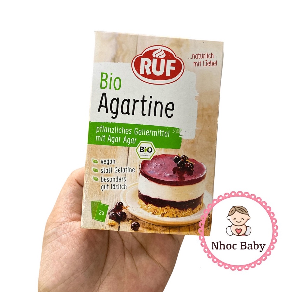 Bột agar (rau câu) hữu cơ Ruf bio Đức 30g (2*15g)