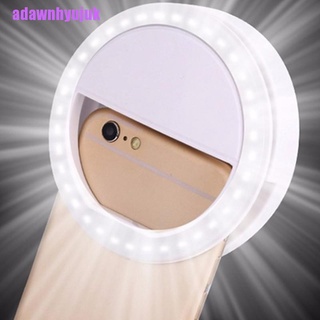 [adawnhyujuk]Mobile Phone Light Clip Universal Selfie LED Ring Flash Light Round Portable
