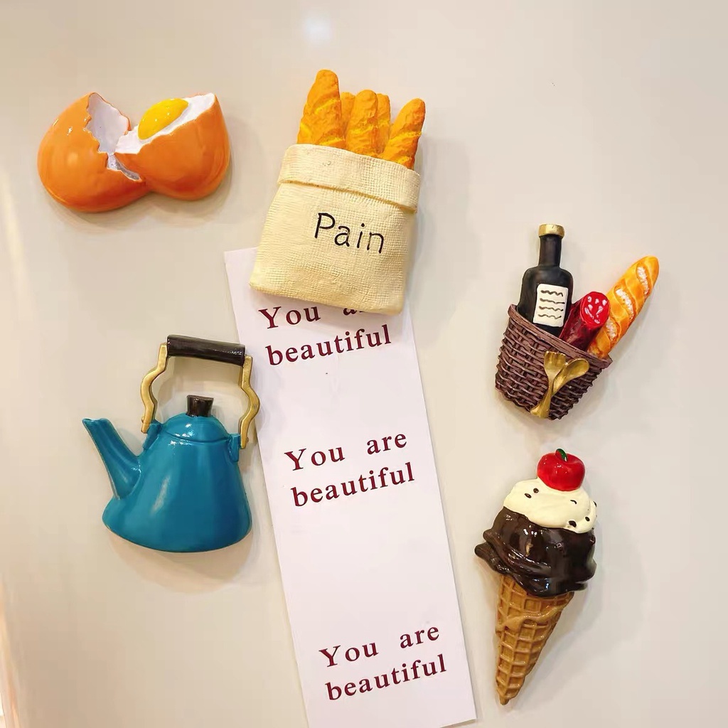 (Sẵn) Nam châm dán trang trí, magnet trang trí tủ lạnh phong cách Hàn Quốc - cutam.homedecor