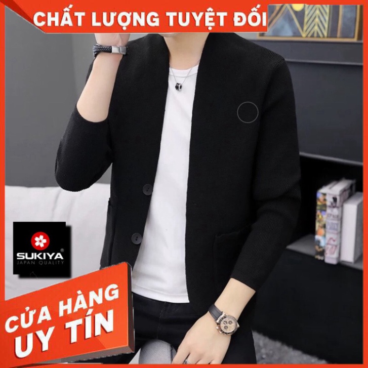 Áo khoác len nam cardigan SUKIYA kiểu dáng hàn quốc AL01 - HÀNG MỚI VỀ