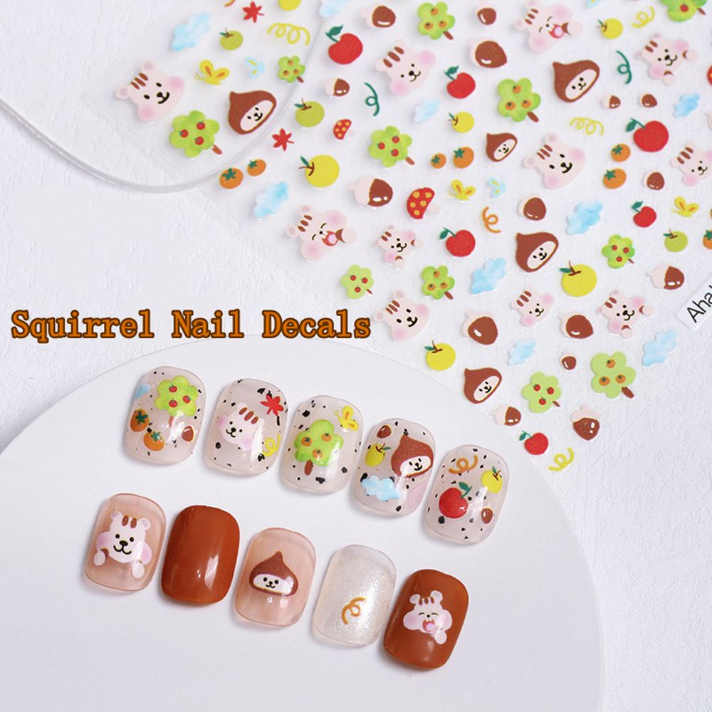 [Hàng mới về] Tờ miếng dán trang trí móng tay nghệ thuật DIY thiết kế hoạt hình đáng yêu