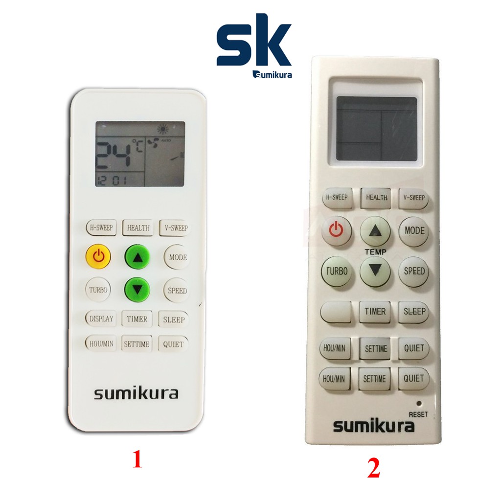 Điều khiển điều hoà SUMIKURA 9000 và 12000 PTU - Remote máy lạnh SUMIKURA  Hàng đẹp