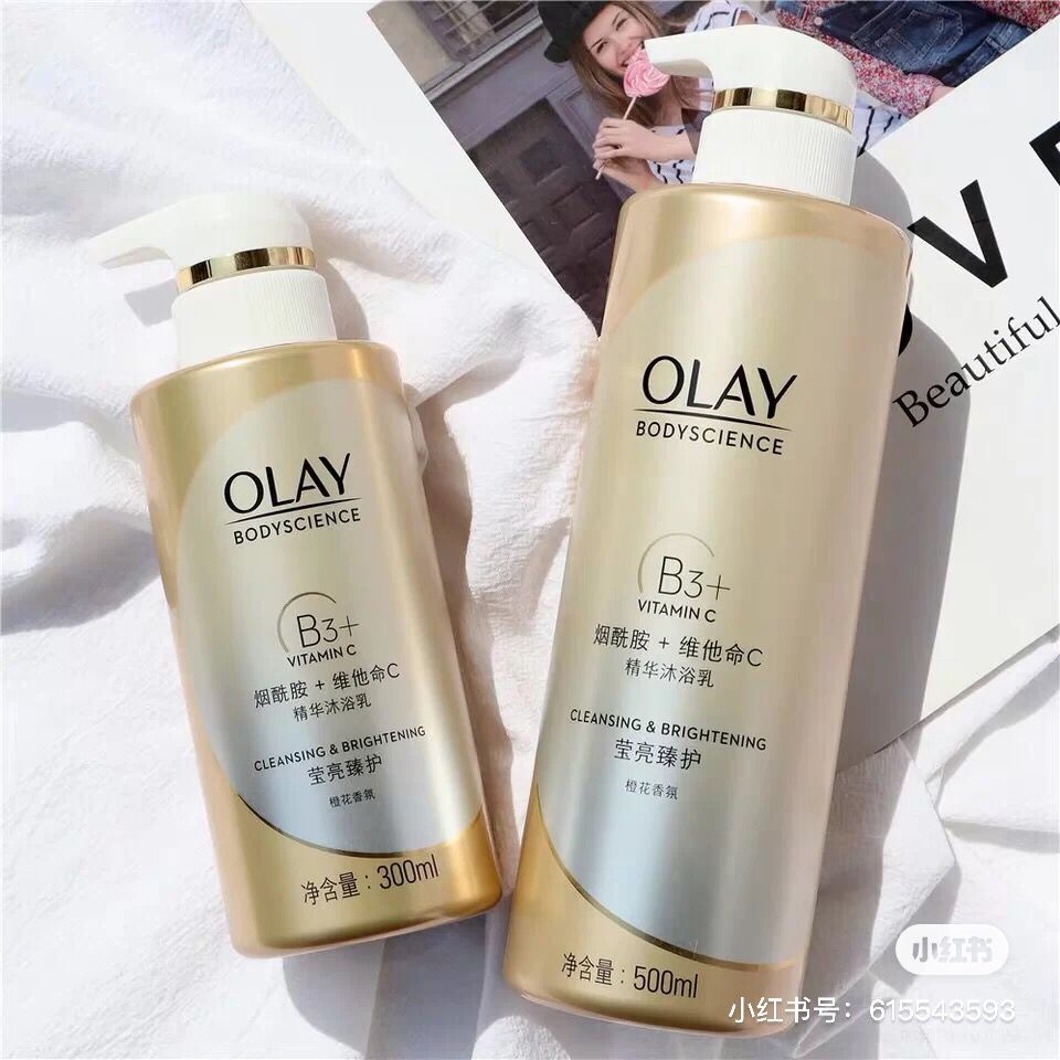 Sữa tắm Olay Vitamin B3 và Vitamin C dưỡng trắng da 500ml